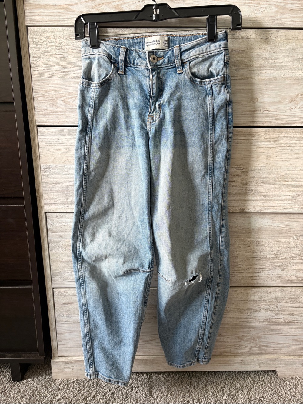 Abercrombie & Fitch Kids High-Rise Barrel Jeans Sz 11/12